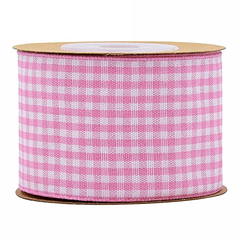 Schwarz-weißes Gingham-Band, 100% Polyester, gewebter Rand, 5 m, kariertes Band, kariert(10mm) von TNBCCXN