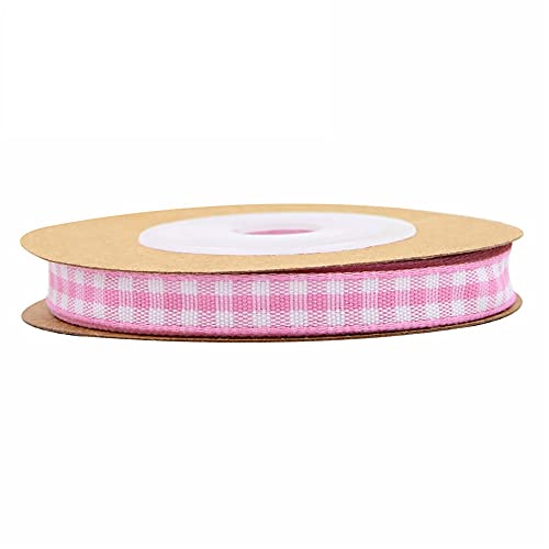 Schwarz-weißes Gingham-Band, 100% Polyester, gewebter Rand, 5 m, kariertes Band, kariert(D,6mm) von TNBCCXN