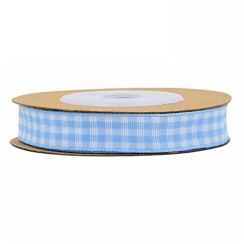 Schwarz-weißes Gingham-Band, 100% Polyester, gewebter Rand, 5 m, kariertes Band, kariert(G,10mm) von TNBCCXN