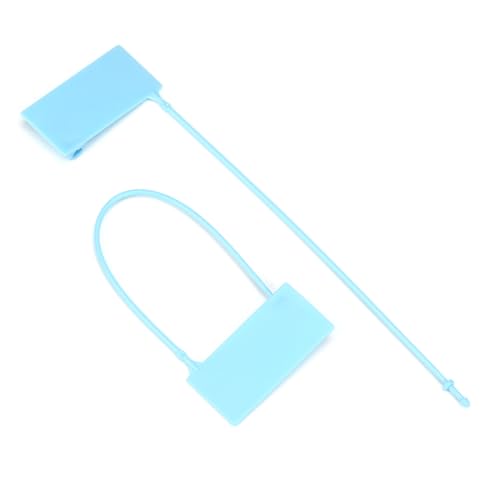 Siegel, nummerierte Schilder 100 Stück nummerierte Sicherheitsvorhängeschlosssiegel aus Kunststoff, manipulationssicher, for Einmalgebrauch.(Blue) von TNBCCXN