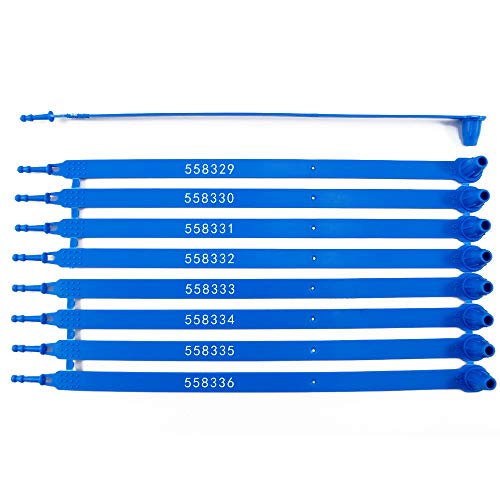 Siegel, nummerierte Schilder 1000 Kunststoff-LKW-Türdichtung, manipulationssicher, Tite-Lock-Sicherheitsetiketten, Sicherheitsschlösser(Blue,1000 PCS) von TNBCCXN