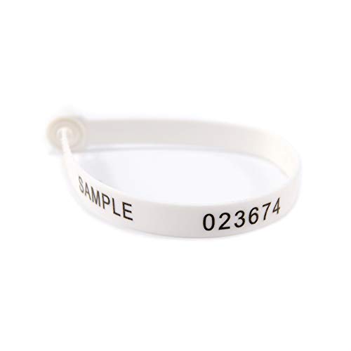 Siegel, nummerierte Schilder 1000 Kunststoff-LKW-Türdichtung, manipulationssicher, Tite-Lock-Sicherheitsetiketten, Sicherheitsschlösser(White,1000 PCS) von TNBCCXN
