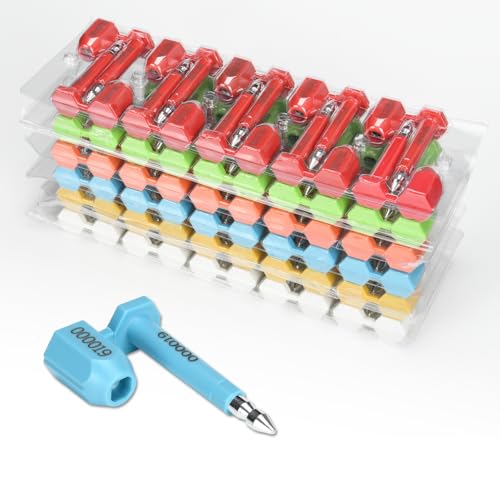 Siegel, nummerierte Schilder 100PCS Lange Bolzen Hohe Sicherheit Versand Container Dichtungen mit(Blue,100PCS) von TNBCCXN