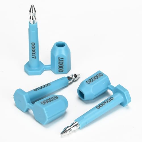 Siegel, nummerierte Schilder 100PCS Lange Bolzen Hohe Sicherheit Versand Container Dichtungen mit(Blue,20PCS) von TNBCCXN