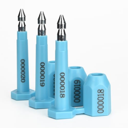 Siegel, nummerierte Schilder 100PCS Lange Bolzen Hohe Sicherheit Versand Container Dichtungen mit(Blue,50PCS) von TNBCCXN