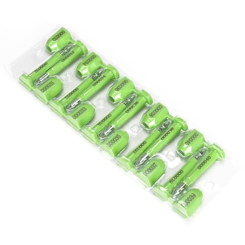 Siegel, nummerierte Schilder 100PCS Lange Bolzen Hohe Sicherheit Versand Container Dichtungen mit(Green,50PCS) von TNBCCXN