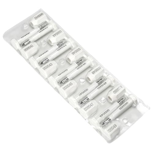 Siegel, nummerierte Schilder 100PCS Lange Bolzen Hohe Sicherheit Versand Container Dichtungen mit(White,50PCS) von TNBCCXN