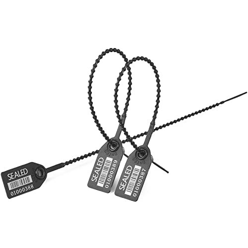 Siegel, nummerierte Schilder 500 nummerierte Sicherheitsetiketten mit Manipulationssiegeln, Etiketten aus Kunststoff for Feuerlöscher(Black) von TNBCCXN