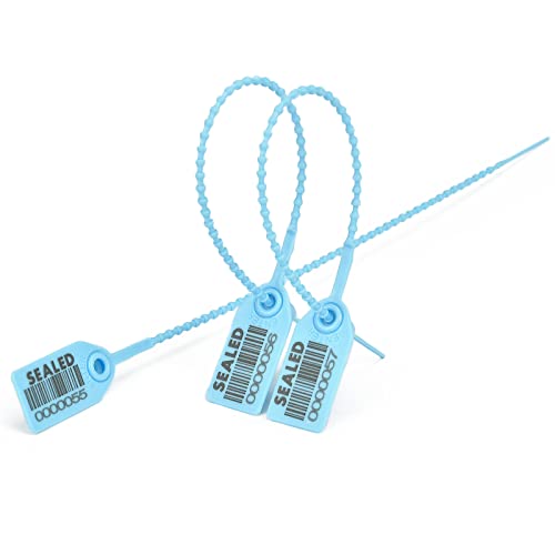 Siegel, nummerierte Schilder 500 nummerierte Sicherheitsetiketten mit Manipulationssiegeln, Etiketten aus Kunststoff for Feuerlöscher(Light Blue) von TNBCCXN
