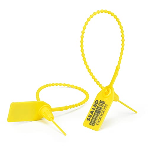 Siegel, nummerierte Schilder 500 nummerierte Sicherheitsetiketten mit Manipulationssiegeln, Etiketten aus Kunststoff for Feuerlöscher(Yellow) von TNBCCXN