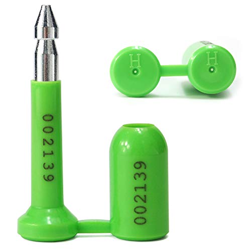 Siegel, nummerierte Schilder Bolzenplomben Hochsicherheits-Frachtcontainerplombe, Türriegel for Transporter(Green,100 PCS) von TNBCCXN