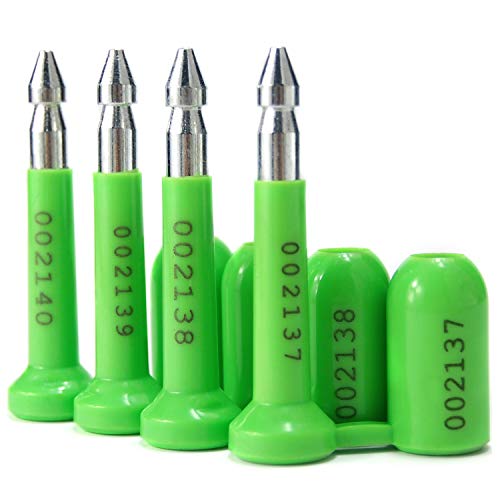 Siegel, nummerierte Schilder Bolzenplomben Hochsicherheits-Frachtcontainerplombe, Türriegel for Transporter(Green,50 PCS) von TNBCCXN