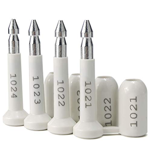 Siegel, nummerierte Schilder Bolzenplomben Hochsicherheits-Frachtcontainerplombe, Türriegel for Transporter(White,50 PCS) von TNBCCXN