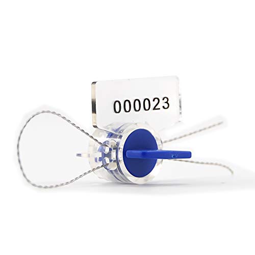Siegel, nummerierte Schilder Manipulationssichere, verdrehsichere Roto-Sicherheitszähler-Siegel, elektrisches Hochsicherheits-Vorhängeschloss(Blue,1000PCS) von TNBCCXN