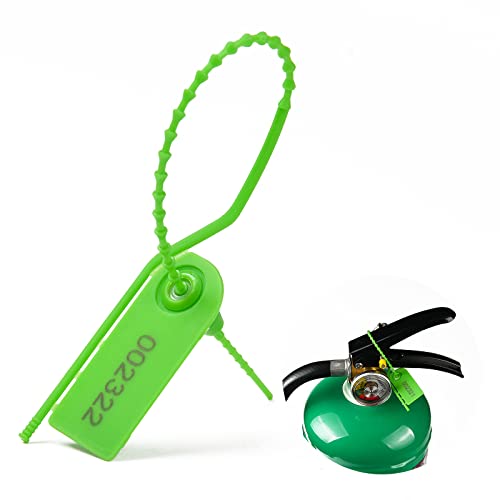 Siegel, nummerierte Schilder Manipulationssiegel aus Kunststoff, Sicherheitssiegel for Festziehen, Etiketten, Siegelbänder for Feuer(Green,1000 PCS) von TNBCCXN