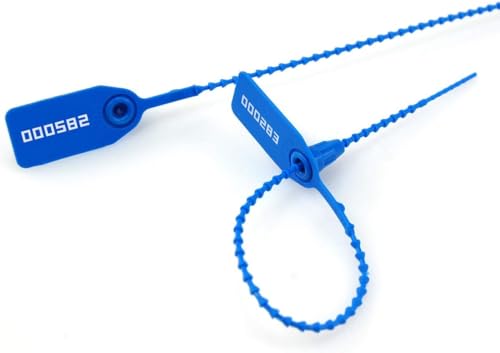 Siegel, nummerierte Schilder Sicherheitsbänder for Feuerlöscher, manipulationssichere Siegeletiketten aus Kunststoff, Pull Tite(Blue,2000 PCS) von TNBCCXN