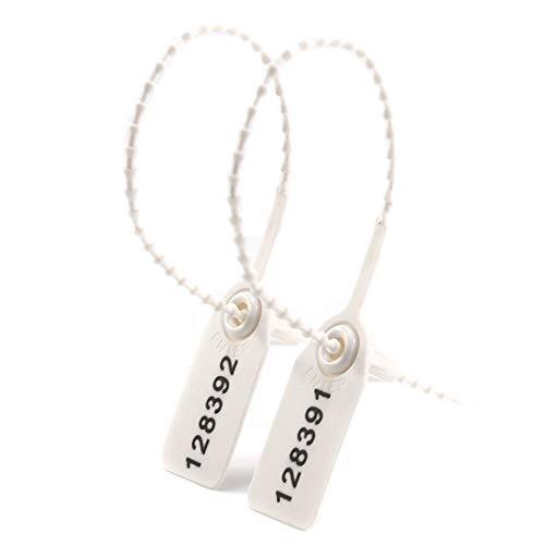 Siegel, nummerierte Schilder Sicherheitsbänder for Feuerlöscher, manipulationssichere Siegeletiketten aus Kunststoff, Pull Tite(White,2000 PCS) von TNBCCXN