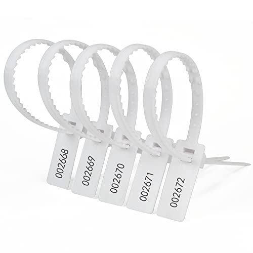 Siegel, nummerierte Schilder Sicherheitssiegel Selbstsichernde manipulationssichere Versandsiegel Nummerierte Sicherheitsetiketten(White,1000 PCS) von TNBCCXN