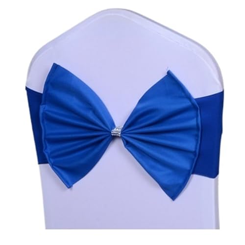 TNBCCXN Stuhl Schärpen, Stuhl Bands Sicherheitsgurtschleife for Hotelhochzeitsfeier-Eventdekorationen for Hochzeiten, Geburtstage(Dark Blue) von TNBCCXN