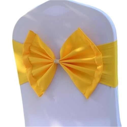 TNBCCXN Stuhl Schärpen, Stuhl Bands Sicherheitsgurtschleife for Hotelhochzeitsfeier-Eventdekorationen for Hochzeiten, Geburtstage(Gold) von TNBCCXN