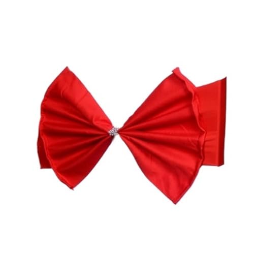 TNBCCXN Stuhl Schärpen, Stuhl Bands Sicherheitsgurtschleife for Hotelhochzeitsfeier-Eventdekorationen for Hochzeiten, Geburtstage(Red) von TNBCCXN