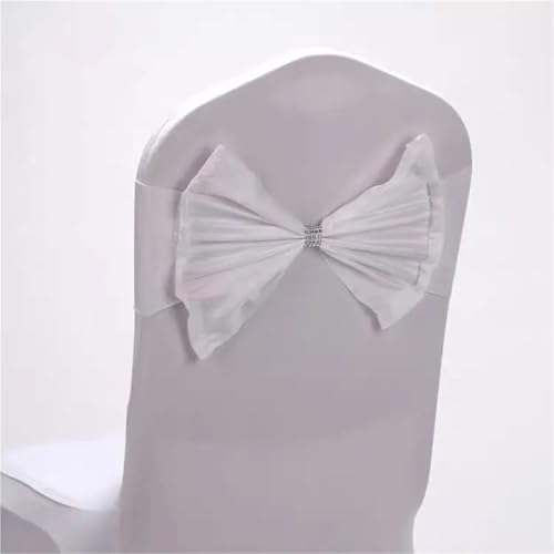 TNBCCXN Stuhl Schärpen, Stuhl Bands Sicherheitsgurtschleife for Hotelhochzeitsfeier-Eventdekorationen for Hochzeiten, Geburtstage(White) von TNBCCXN