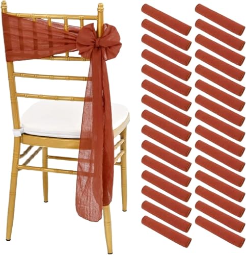 TNBCCXN Stuhl Schärpen, Stuhl Bands Stuhlhussen for Hochzeiten, Stuhlschleifen, Schärpen, Bänder for Brautzeremonien, Geburtstage(Brown,50pcs) von TNBCCXN