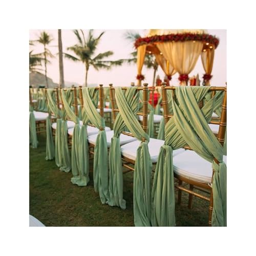 TNBCCXN Stuhl Schärpen, Stuhl Bands Vintage Geburtstagsparty Festival Hochzeit Gang Dekor for Hochzeiten, Geburtstage(12pcs Green) von TNBCCXN