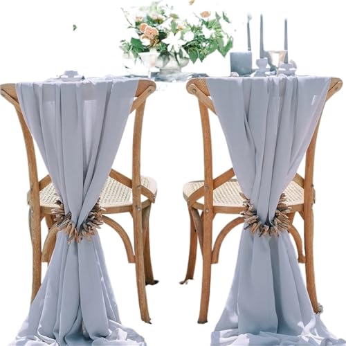 TNBCCXN Stuhl Schärpen, Stuhl Bands Vintage Geburtstagsparty Festival Hochzeit Gang Dekor for Hochzeiten, Geburtstage(12pcs Grey Blue) von TNBCCXN