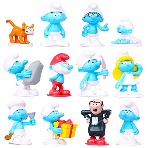The Smurfs Figuren Set-12 Stück Cupcake Figuren, Tortendeko Cake Topper für The Smurfs, Mini Figuren Set Gelten Mädchen/Junge Kindertag Kuchendekoration Geburtstags Party liefert The Smurfs Figuren Set-12 Stück Cupcake Figuren, Tortendeko Cake Topper für The Smurfs, Mini Figuren Set Gelten Mädchen/Junge Kindertag Kuchendekoration Geburtstags Party liefert von TNMV