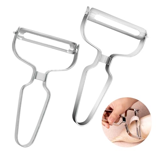 TNSLAND 2 Pcs Extra Breiter Sparschäler, Edelstahl Peeler Küche Gemüseschäler Glatte Klinge Gurkenschäler Pendelklinge Kartoffelschäler für Großes Gemüse mit Harter Schale Wie Kürbis & Kohlrabi(Große) TNSLAND 2 Pcs Extra Breiter Sparschäler, Edelstahl Peeler Küche Gemüseschäler Glatte Klinge Gurkenschäler Pendelklinge Kartoffelschäler für Großes Gemüse mit Harter Schale Wie Kürbis & Kohlrabi(Große) von TNSLAND