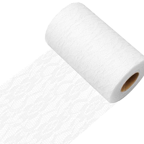 TNSLAND Tischläufer Spitze Weiß, 15cm X 22m Weißer Tischläufer Weiß Spitzenstoff, Tischband Spitze Dekoration für Hochzeit Taufe Kleidung DIY TNSLAND Tischläufer Spitze Weiß, 15cm X 22m Weißer Tischläufer Weiß Spitzenstoff, Tischband Spitze Dekoration für Hochzeit Taufe Kleidung DIY von TNSLAND