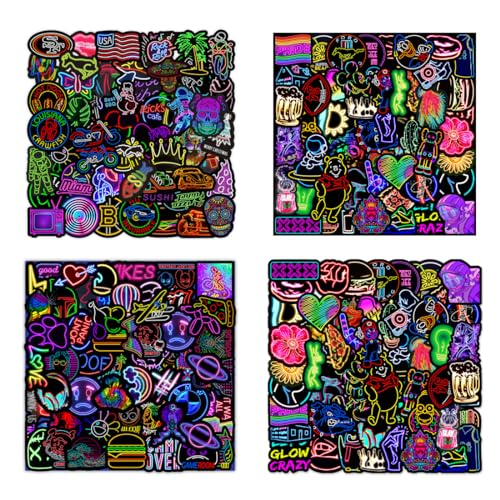 TNSRAY Neon Aufkleber, 250 Stück Aufkleber Neon Sticker Set, Coole Graffiti Sticker, Wasserfeste Vinyl Sticker Decals Coole Graffiti Sticker für Laptop Skateboard Scrapbook Trinkflasche TNSRAY Neon Aufkleber, 250 Stück Aufkleber Neon Sticker Set, Coole Graffiti Sticker, Wasserfeste Vinyl Sticker Decals Coole Graffiti Sticker für Laptop Skateboard Scrapbook Trinkflasche von TNSRAY