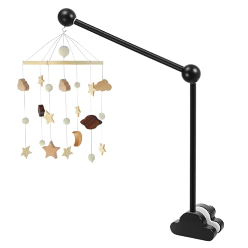 Baby Mobile Halterung,69,3cm Hölzerne Baby-Mobile Krippe Halter mit Anti-Rutsch-Gummi-Pad,Schwarze Wolke Design,Kinderzimmer Handy-Halterung,Einstellbare Höhe Bett Glocke Halter für 0-3 jährige Baby Mobile Halterung,69,3cm Hölzerne Baby-Mobile Krippe Halter mit Anti-Rutsch-Gummi-Pad,Schwarze Wolke Design,Kinderzimmer Handy-Halterung,Einstellbare Höhe Bett Glocke Halter für 0-3 jährige von TNTGMG
