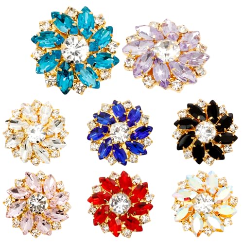 Knopfabdeckungen,8 Stück Strass-Kristall-Knopfabdeckungen,1.75cm Bunte Knöpfe zum Nähen,Abnehmbare Clip-On-Dekorationsknöpfe für Blusen Kleidung DIY-Urlaubsdekoration Verschönerungen Knopfabdeckungen,8 Stück Strass-Kristall-Knopfabdeckungen,1.75cm Bunte Knöpfe zum Nähen,Abnehmbare Clip-On-Dekorationsknöpfe für Blusen Kleidung DIY-Urlaubsdekoration Verschönerungen von TNTGMG