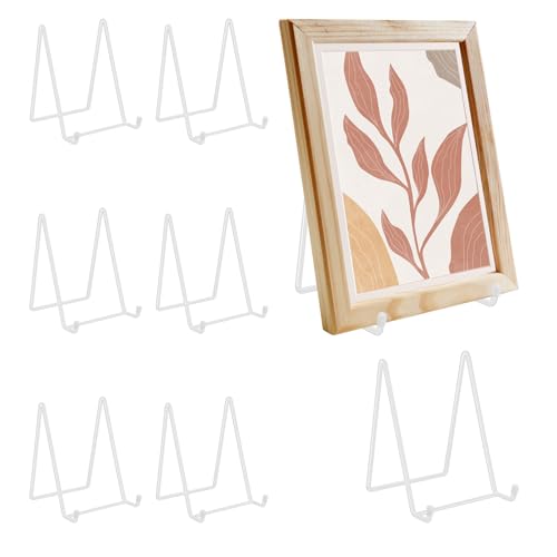 TNTGMG 8 Stück Display-Ständer,Mini Metall Kartenständer,18×5×13 cm, Tellerständer für Anzeige,Multifunktionale Rahmen Anzeige Staffelei für Karte, Rahmen, Bild, Magazin, Buch, CD, Telefon(Weiß) TNTGMG 8 Stück Display-Ständer,Mini Metall Kartenständer,18×5×13 cm, Tellerständer für Anzeige,Multifunktionale Rahmen Anzeige Staffelei für Karte, Rahmen, Bild, Magazin, Buch, CD, Telefon(Weiß) von TNTGMG