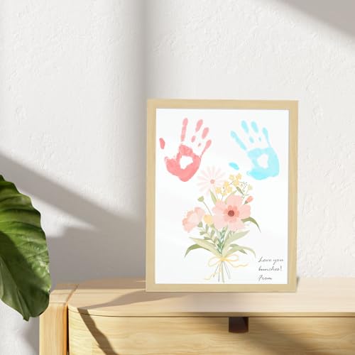 TNTGMG Familien Handabdruck Set,DIY Kunstdruck Holzrahmen,43×33×1,6 cm,Blumenstrauß Handabdruck Kunsthandwerk, Neugeborene Keepsake Frame, einzigartige Geschenke für Muttertag TNTGMG Familien Handabdruck Set,DIY Kunstdruck Holzrahmen,43×33×1,6 cm,Blumenstrauß Handabdruck Kunsthandwerk, Neugeborene Keepsake Frame, einzigartige Geschenke für Muttertag von TNTGMG