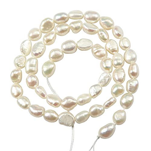 TOAOB Natürliche Süßwasser Zuchtperlen 1 Garn 35 bis 40 Stück 6 bis 7 mm Reis Oval Muschelfarbe Natursteine für Armbänder Schmuck Halsketten Ohrringe von TOAOB THE ONE AND ONLY BABY