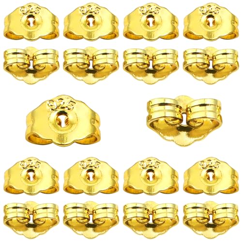 TOAOB 10 Paar 925 Sterling Silber Ohrring Stopper Golden Ohrstecker Schmetterling Verschluss Ohrstopper Standardgröße Loch 0.7mm für Schmuckherstellung TOAOB 10 Paar 925 Sterling Silber Ohrring Stopper Golden Ohrstecker Schmetterling Verschluss Ohrstopper Standardgröße Loch 0.7mm für Schmuckherstellung von TOAOB THE ONE AND ONLY BABY