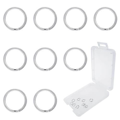 TOAOB 10 Stück 925 Sterling Silver Jump Ringe Spaltringe Silber 6 mm Kettenringe Biegeringe mit Ring Öffner für Halsketten Armband DIY Schmuckherstellung von TOAOB THE ONE AND ONLY BABY