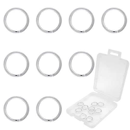 TOAOB 10 Stück 925 Sterling Silver Jump Ringe Spaltringe Silber 8 mm Kettenringe Biegeringe mit Ring Öffner für Halsketten Armband DIY Schmuckherstellung von TOAOB THE ONE AND ONLY BABY