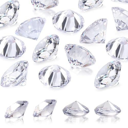 TOAOB 10 Stück Deko Diamanten Groß 40mm Acryl Kristalle Transparent Diamantkristalle Dekosteine Tischdeko Diamanten Streudeko Hochzeit Dekoration von TOAOB THE ONE AND ONLY BABY