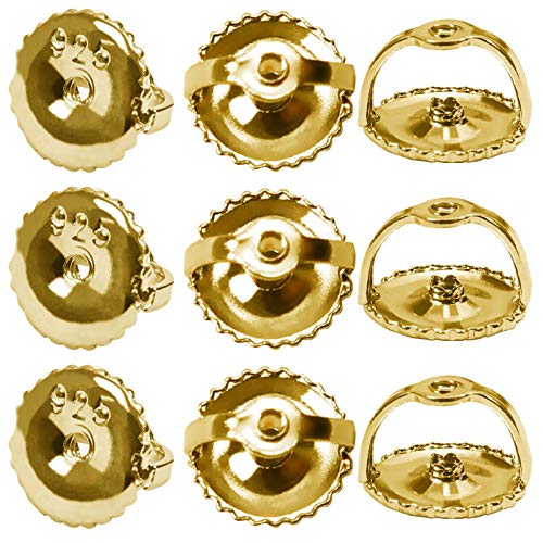 TOAOB 10 Stück Golden 925 Sterling Silber Ohrring Stopper Schraubenohrringrücken Ohrstecker Ohrstopper 6 x 4 mm für Schmuckherstellung von TOAOB THE ONE AND ONLY BABY
