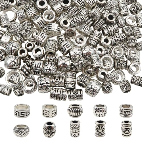 TOAOB 100 Stück 10 Stile Tibetischen Zwischenperlen Metallperlen Spacer Perlen für Armbänder zum Basteln Bastelperlen Set mit Loch zum Auffädeln Schmuckzubehör TOAOB 100 Stück 10 Stile Tibetischen Zwischenperlen Metallperlen Spacer Perlen für Armbänder zum Basteln Bastelperlen Set mit Loch zum Auffädeln Schmuckzubehör von TOAOB THE ONE AND ONLY BABY