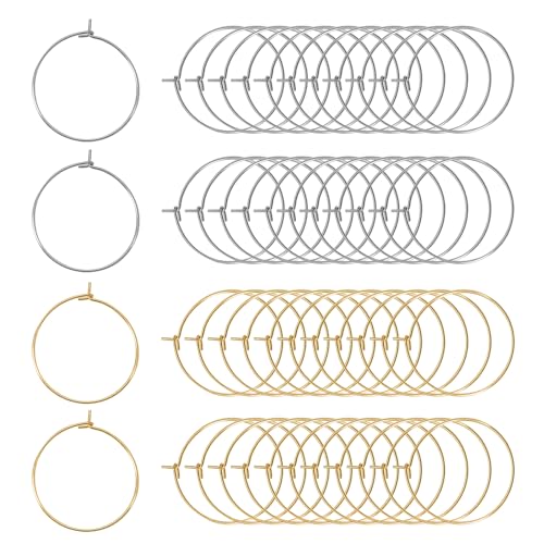 TOAOB 100 Stück 25mm Silber und Gold Edelstahl Wein Glas Charme Ringe Ohrring Glasmarkierer für Weinglas Creolen Party DIY Schmuck Zubehör TOAOB 100 Stück 25mm Silber und Gold Edelstahl Wein Glas Charme Ringe Ohrring Glasmarkierer für Weinglas Creolen Party DIY Schmuck Zubehör von TOAOB THE ONE AND ONLY BABY
