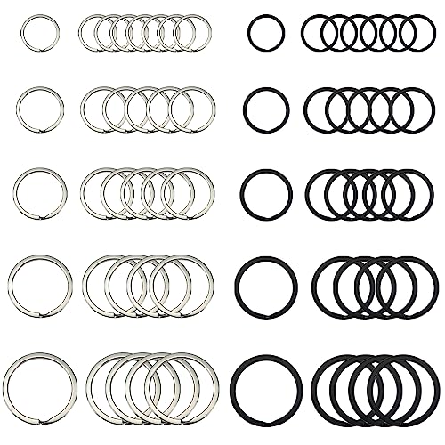 TOAOB 100 Stück Flache Schlüsselanhänger Ring Doppelschlaufen Schlüsselringe Metall 15mm bis 35mm Runde Schlüsselringe Set für Schlüssel und Anderes Handwerk TOAOB 100 Stück Flache Schlüsselanhänger Ring Doppelschlaufen Schlüsselringe Metall 15mm bis 35mm Runde Schlüsselringe Set für Schlüssel und Anderes Handwerk von TOAOB THE ONE AND ONLY BABY