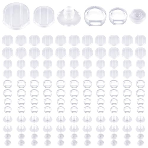 TOAOB 100 Stück Ohrklemmer Kissen 6 Formen Klar Ohrringpolster Clip Silikon Ohrring Rücken für Ohrclip mit Pads TOAOB 100 Stück Ohrklemmer Kissen 6 Formen Klar Ohrringpolster Clip Silikon Ohrring Rücken für Ohrclip mit Pads von TOAOB THE ONE AND ONLY BABY