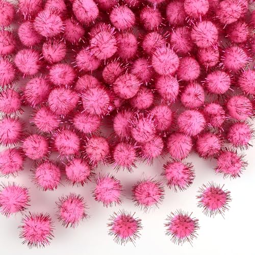 TOAOB 100 Stück Rosa Pompons zum Basteln Glitzer 25 mm Mini Pompom Flauschigen Plüsch set Bälle Kunst Bommel für Dekorieren Verzieren Nähen DIY Lustige Kreativen Handwerk TOAOB 100 Stück Rosa Pompons zum Basteln Glitzer 25 mm Mini Pompom Flauschigen Plüsch set Bälle Kunst Bommel für Dekorieren Verzieren Nähen DIY Lustige Kreativen Handwerk von TOAOB THE ONE AND ONLY BABY