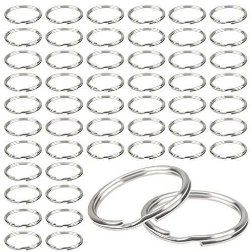 TOAOB 100 Stück Schlüsselringe Spaltringe Metall Offene Biegeringe Runde Flache Schlüsselring Silber 20mm Sprungring Set Doppelring Biegeringe für Schlüssel Haustier Tag Art Craft Making von TOAOB THE ONE AND ONLY BABY