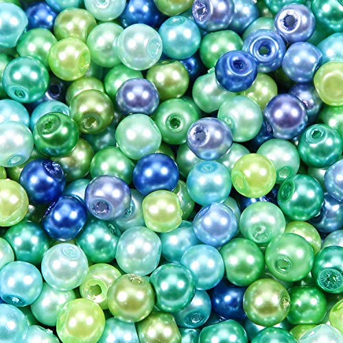 TOAOB 1000 Stück 4mm Glasperlen Runde Schmuckperlen Sortierte Kunstperlen Mehrfarbig Glas Perlen Bastelperlen für Schmuckherstellung von TOAOB THE ONE AND ONLY BABY
